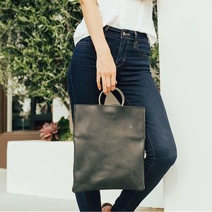 NWT Parker Clay Nyala Foldover Clutch - Black